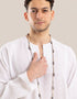 Long line jellabiya with round neckline with slits